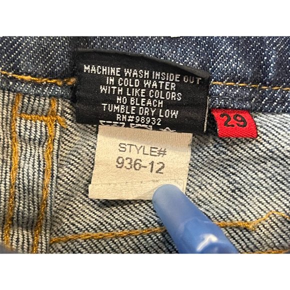 Red Engine Womens Jeans Straight Leg Original Vintage 1980s Denim Blue Size 29 - Picture 11 of 11